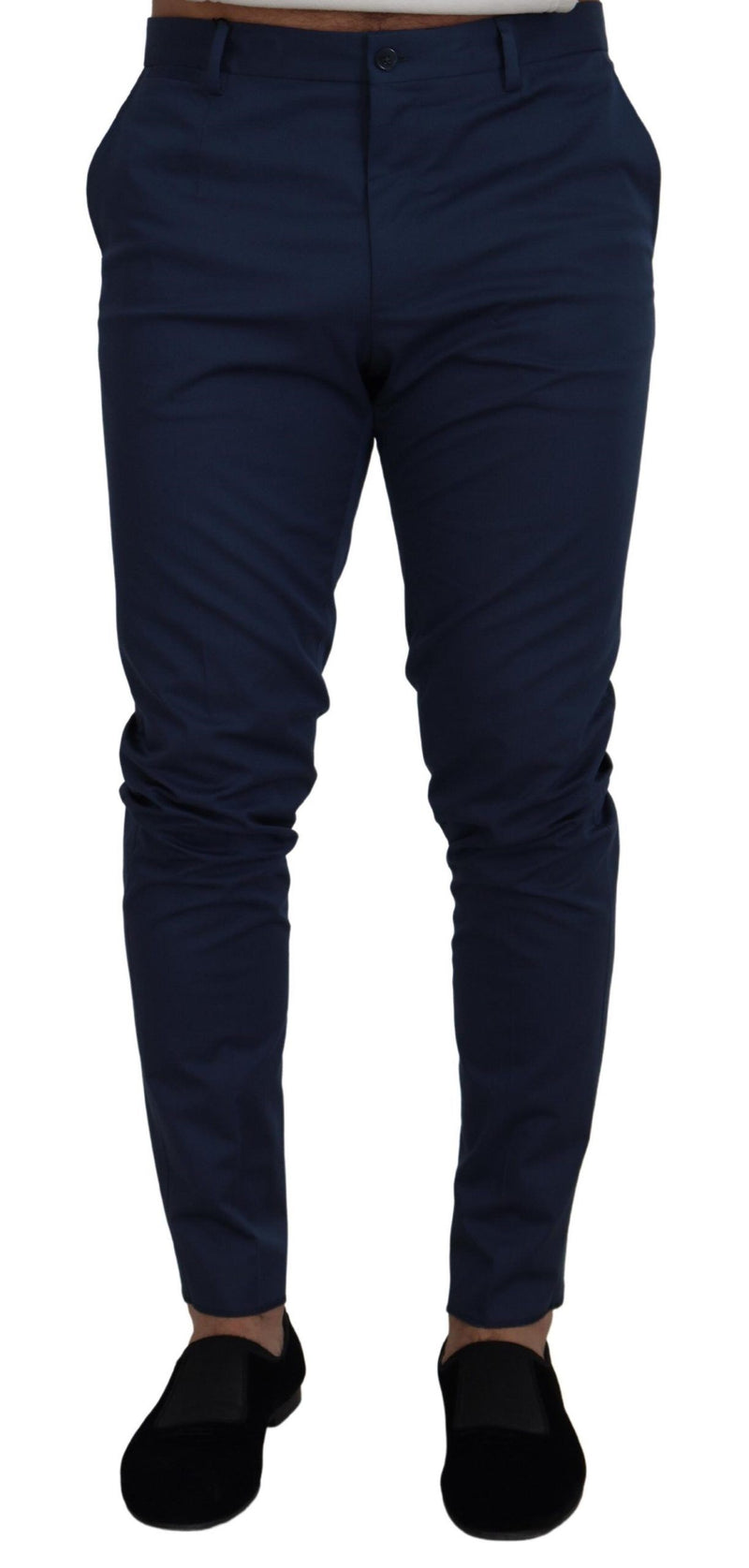 Eleganti chino in forma slim in blu