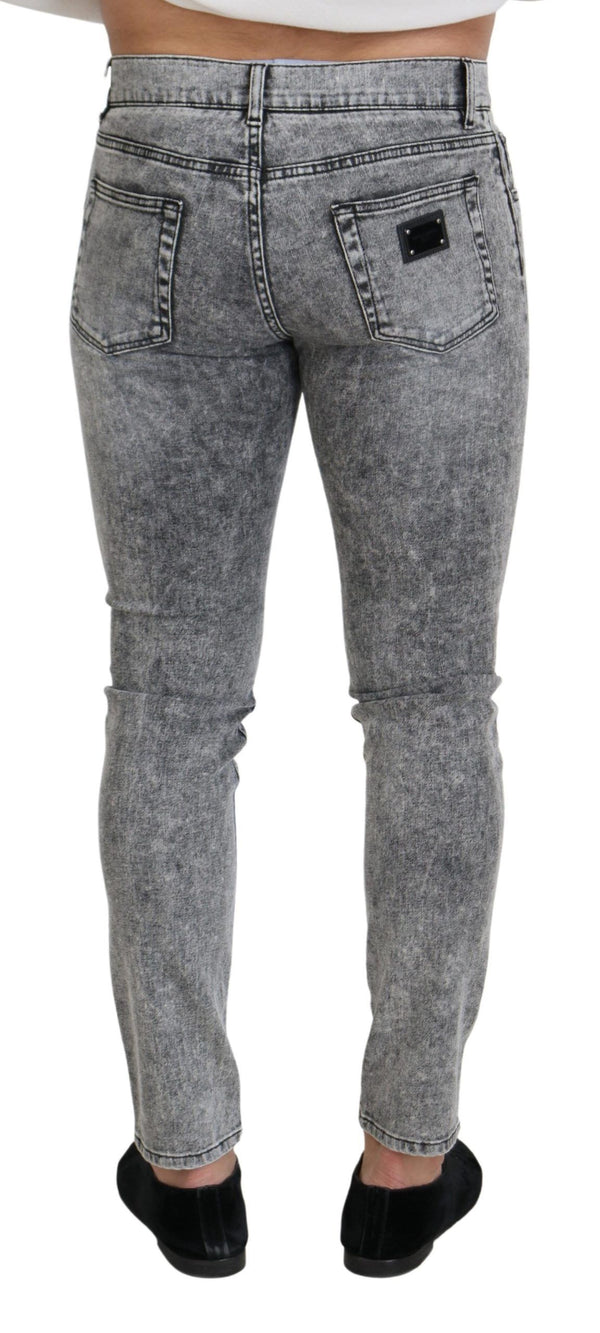 Chic Slim Fit Grey Denim