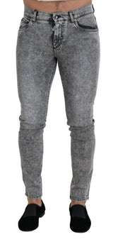 Chic Slim Fit Grey Denim