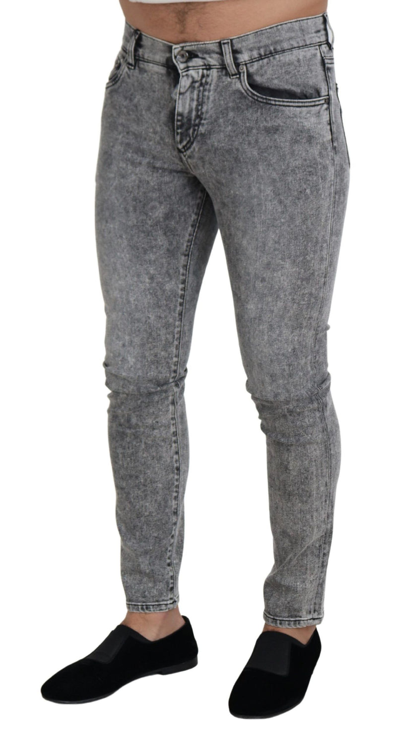 Chic Slim Fit Grey Denim