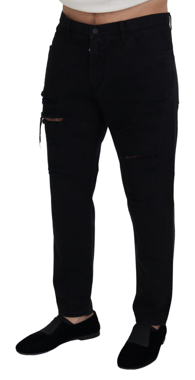 Elegantes jeans italianos de Fit Black Fit Fit