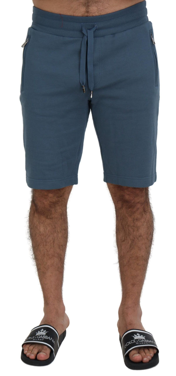 Elegantes pantalones cortos de bermudas azules - ajuste regular