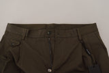 Elegante grüne Baumwoll -Chino -Shorts