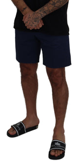 Elegante blaue Chino -Shorts - regelmäßige Passform