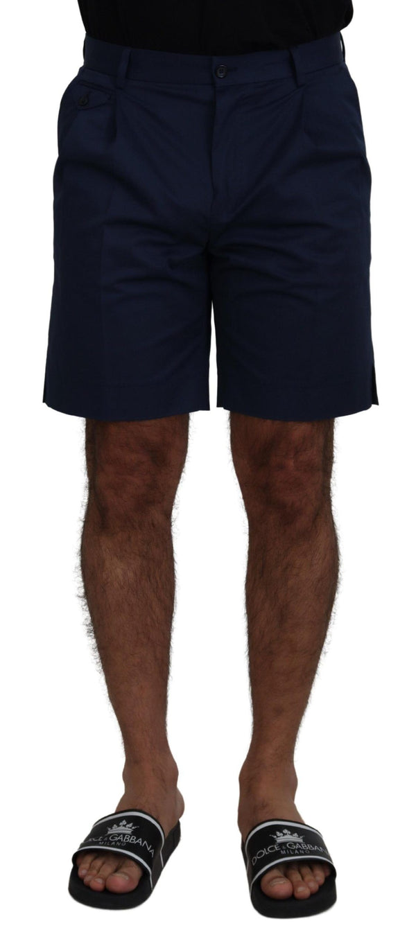 Elegante blaue Chino -Shorts - regelmäßige Passform