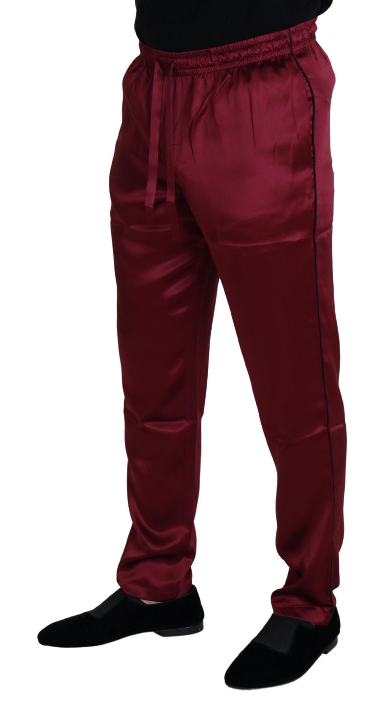 Pantaloni da salotto di seta a Bordeaux