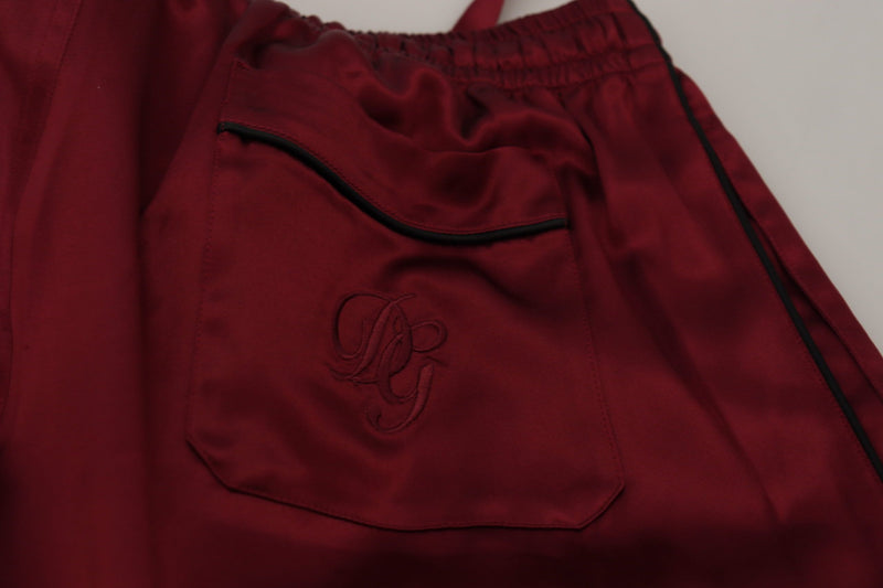 Pantaloni da salotto di seta a Bordeaux