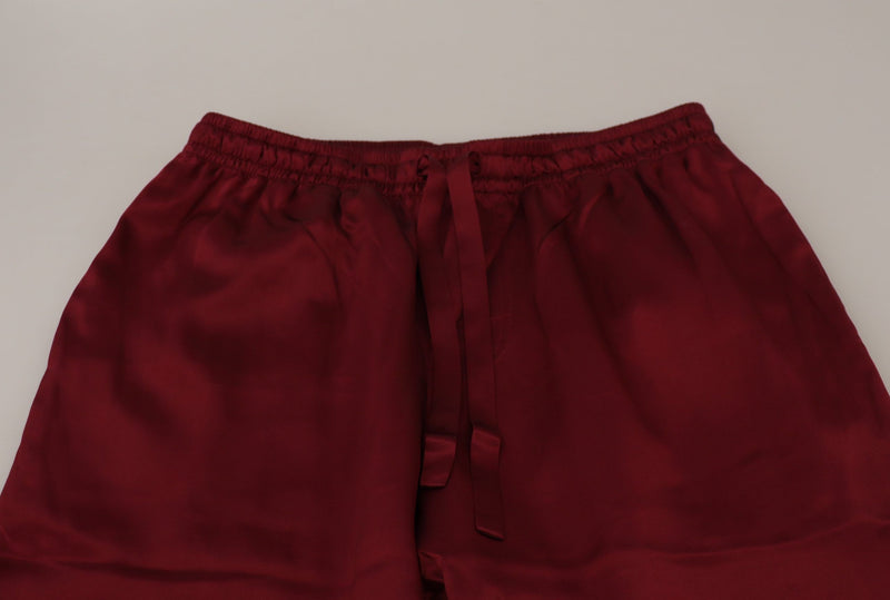 Pantaloni da salotto di seta a Bordeaux