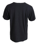 Elegantes graues Motiv-Crew-Nacken-T-Shirt