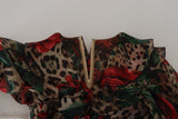 Robe imprimé et roses rouges de Silk Leopard