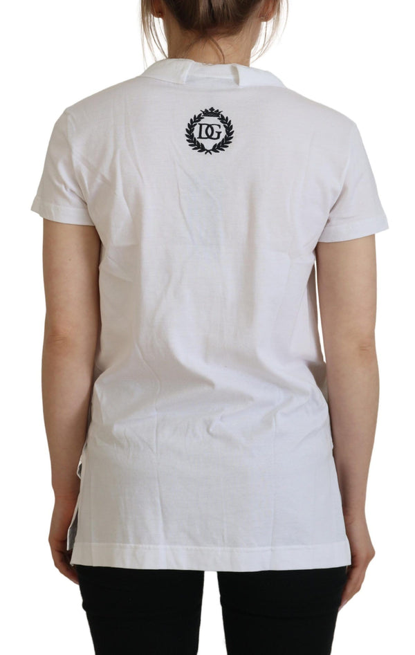 Elegante camiseta de algodón blanco