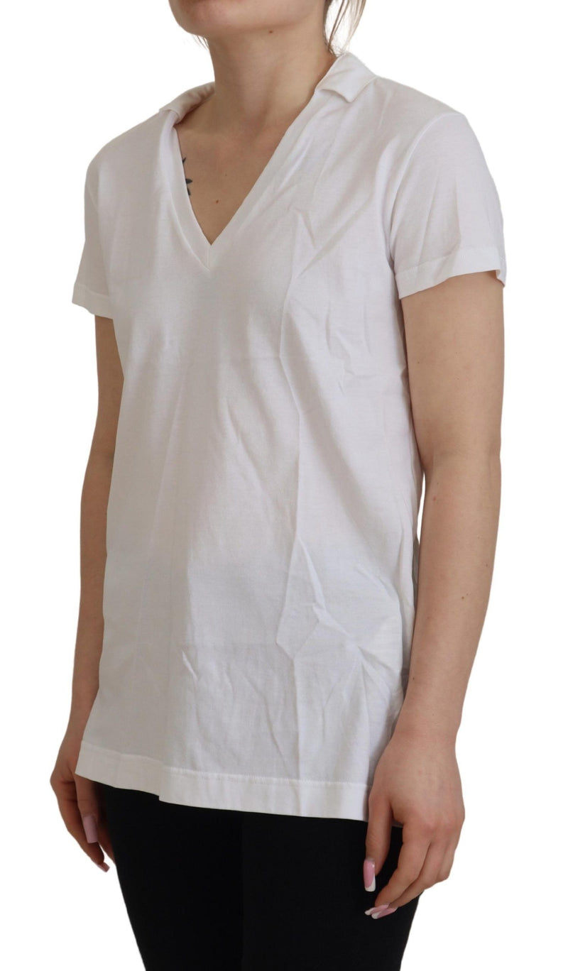 Elegante tee top in cotone bianco