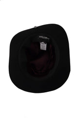 Fedora clouté élégant en or noir noir