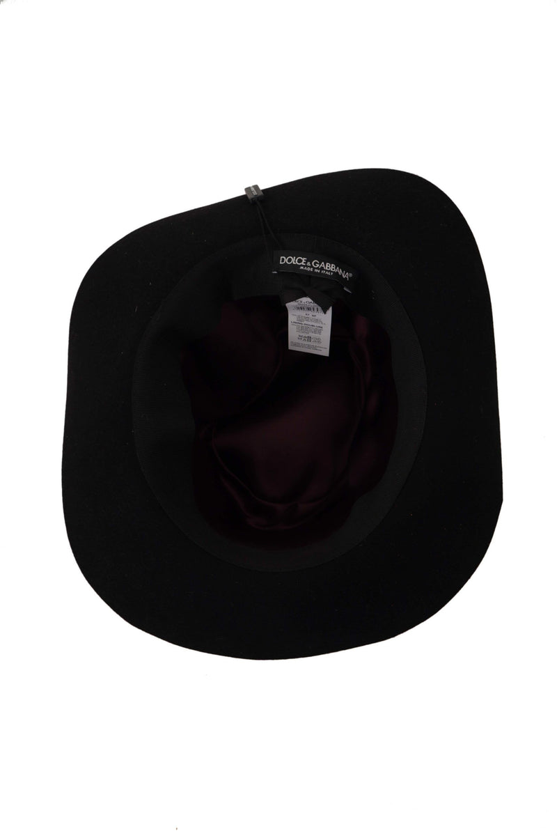 Eleganter schwarzes Gold besetzt Fedora