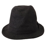 Elegante sombrero gris trilby en lana y cachemir