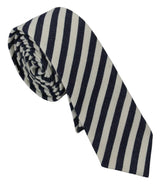 Elegant Italian Striped Bow Tie