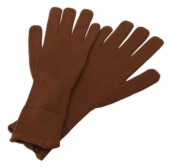 Elegante braune Kaschmir -Winterhandschuhe