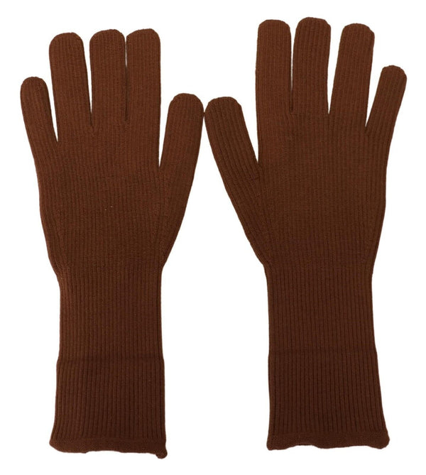 Elegante braune Kaschmir -Winterhandschuhe