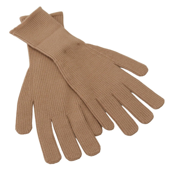 Elegantes guantes de invierno de cachemir beige