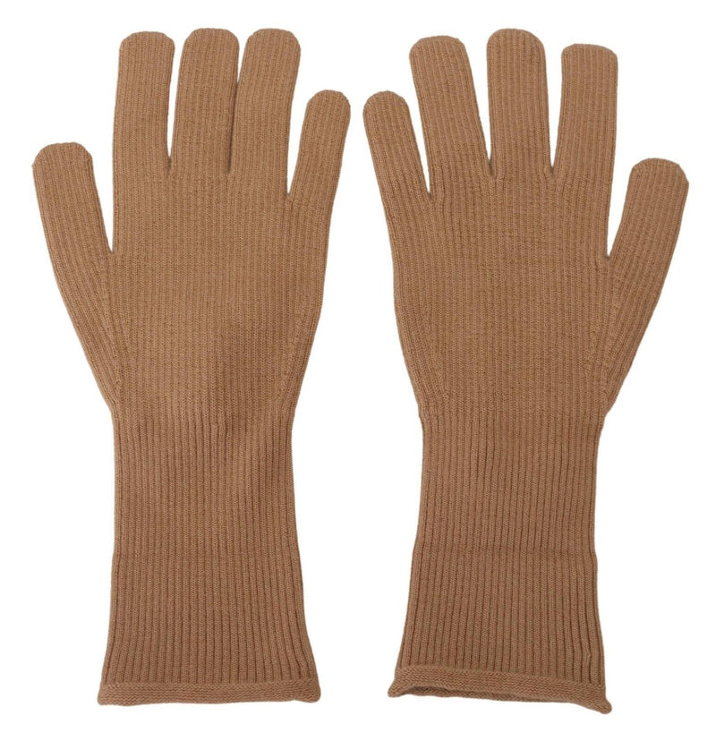 Eleganti guanti invernali beige cashmere