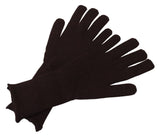 Gants marron élégants en soie en soie