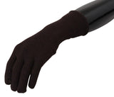 Gants marron élégants en soie en soie