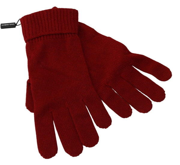 Elegante rote Kaschmir -Winterhandschuhe