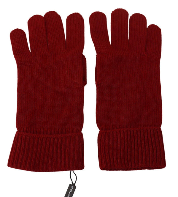 Elegante rote Kaschmir -Winterhandschuhe