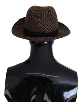 Elegante sombrero fedora marrón - accesorio chic de invierno