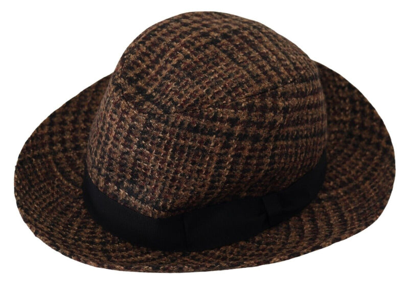 Elegant Brown Fedora Hut - Winter Chic Accessoire