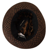 Elegante cappello di fedora marrone - accessorio invernale chic