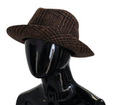 Elegant Brown Fedora Hut - Winter Chic Accessoire