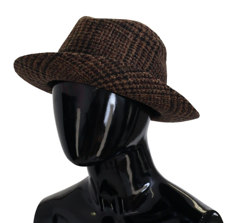 Elegante sombrero fedora marrón - accesorio chic de invierno