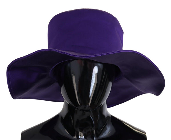 Chapeau haut de gamme en soie violette élégante