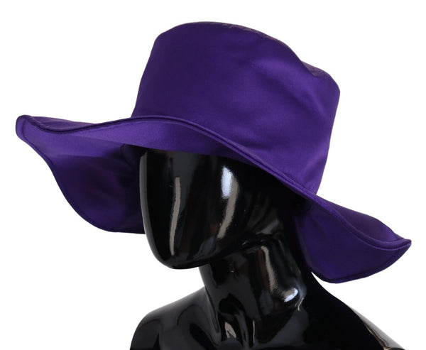 Chapeau haut de gamme en soie violette élégante