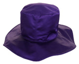 Chapeau haut de gamme en soie violette élégante