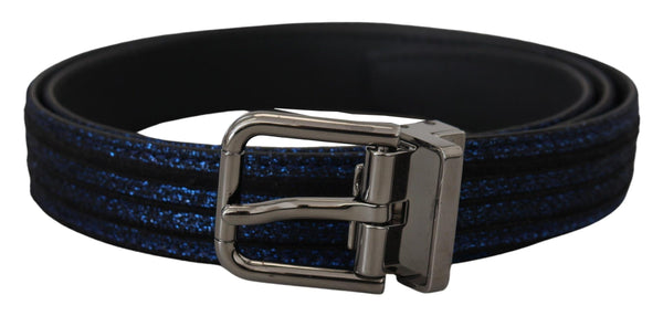 Ceinture en cuir Jacquard Blue élégante