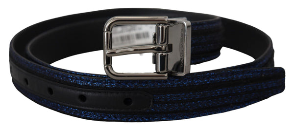 Ceinture en cuir Jacquard Blue élégante