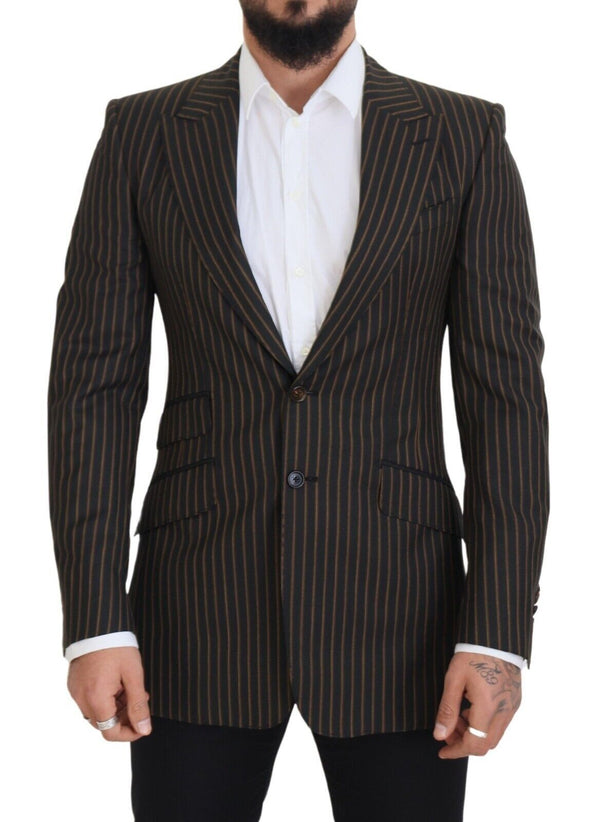 Elegante Blazer Slim Blazer a strisce a strisce