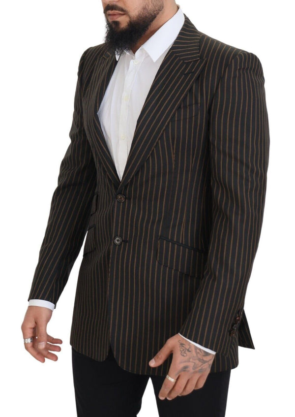 Elegante Blazer Slim Blazer a strisce a strisce