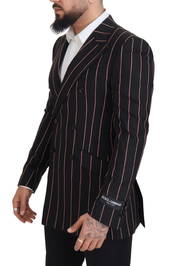 Elegant Slim Fit Double Breasted Black Blazer