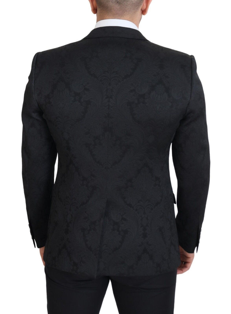 Elegante chaqueta de traje de martini negro y conjunto de chalecos