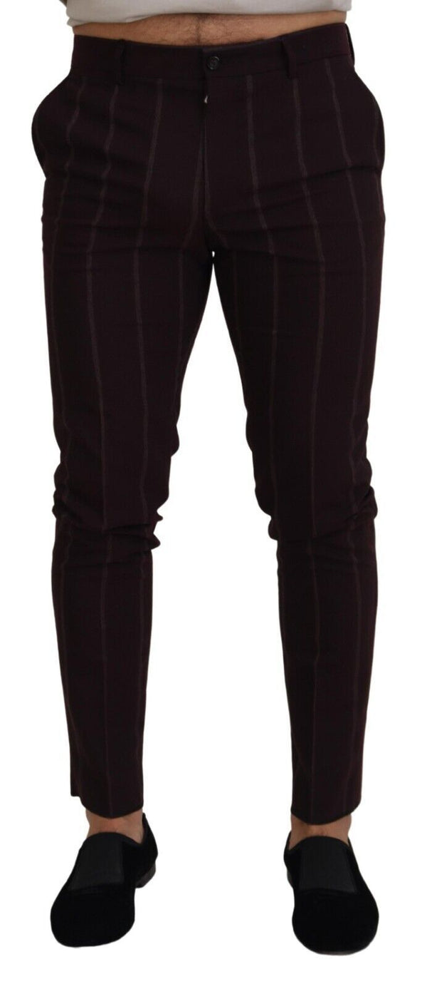 Elegante braune Wolle Mischhose