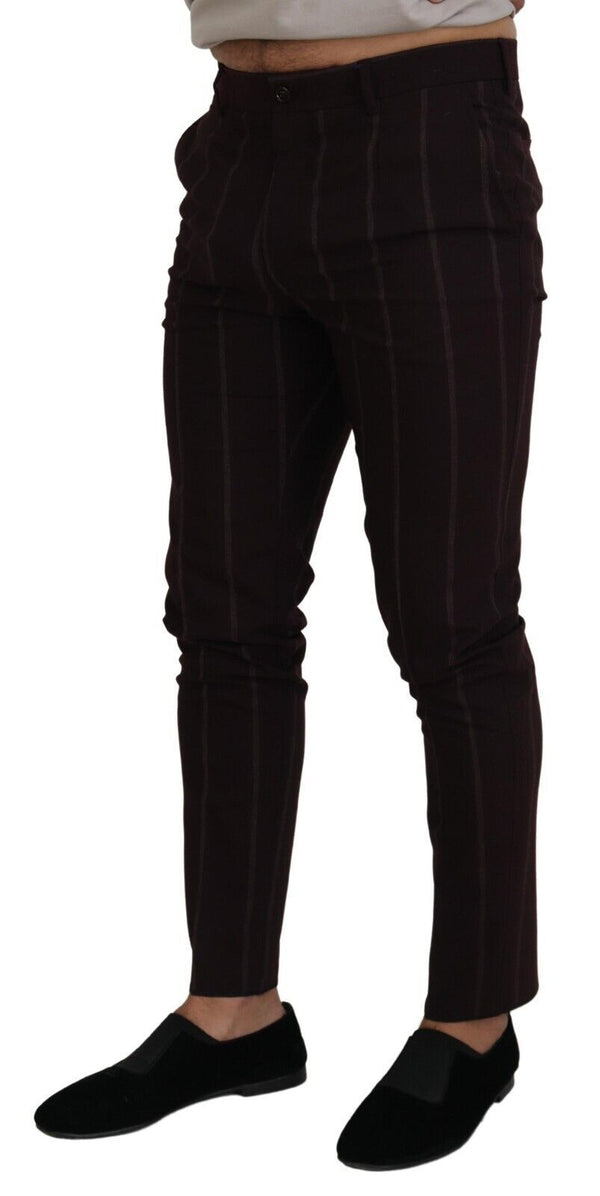 Elegante braune Wolle Mischhose