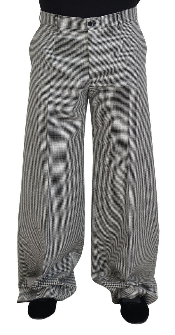 Eleganti pantaloni bianchi di lana-mohair