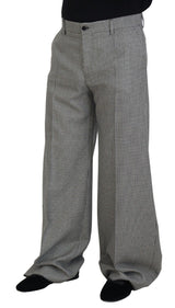 Eleganti pantaloni bianchi di lana-mohair