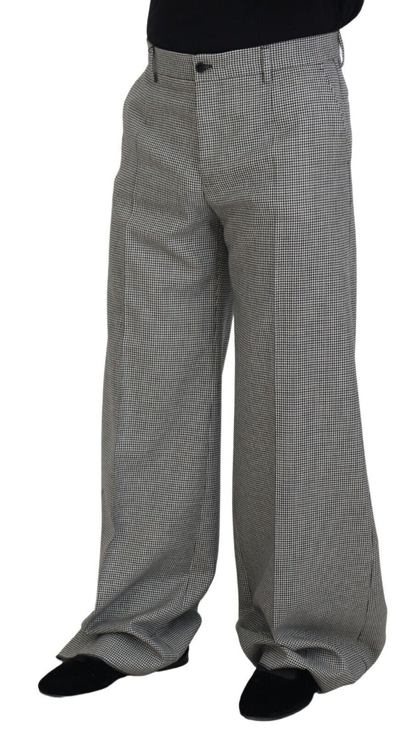 Eleganti pantaloni bianchi di lana-mohair