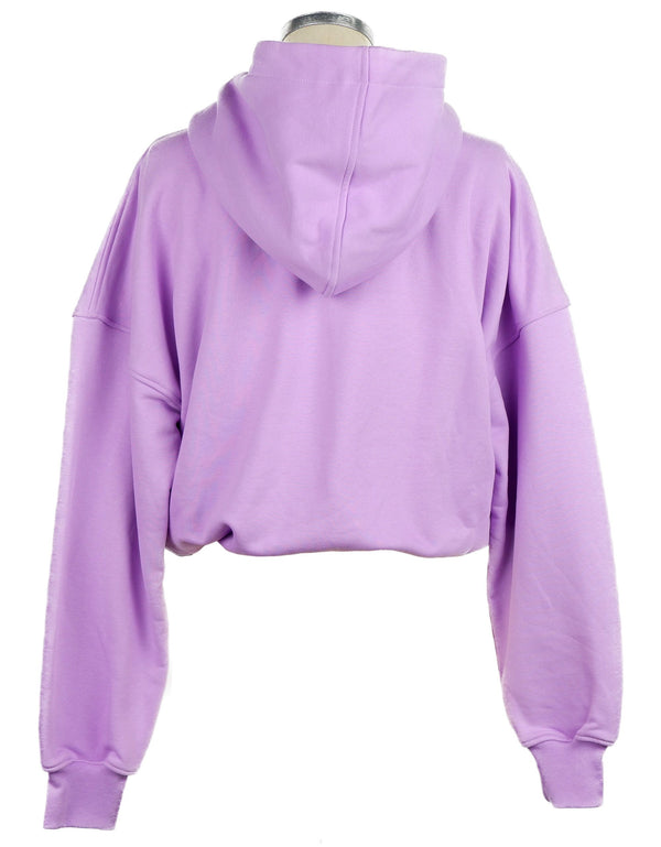 Chic Purple Kapuzen -Sweatshirt mit Logodruck