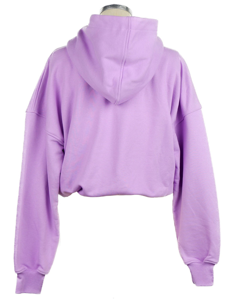 Sweat à capuche violet chic avec imprimé logo