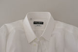 Elegante camisa de vestir de algodón blanco